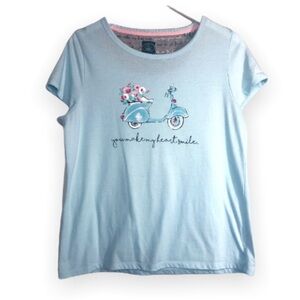 Laura Ashley top pajama light blue